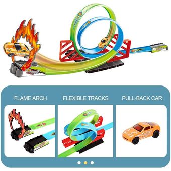 Juego de pista de carreras de coches con ranura eléctrica para niños de 6,  7, 8 a 12 años, el mejor regalo : : Juguetes y Juegos