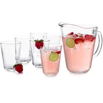 Juego De 6 Vasos De Vidrio Luna 390 Ml