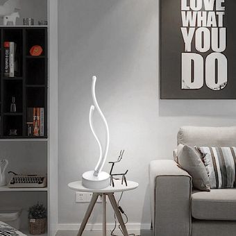Lámpara de mesa LED moderna de 18W  luz de noche decorativa en espiral acrílica con ahorro de energía para mesita de noche  luz de escritorio de lectura para decoración de iluminación 