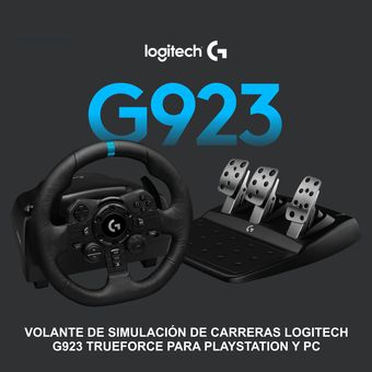 Logitech G923 Volante y Pedales para PS4/PS5/PC + Guantes de Carreras