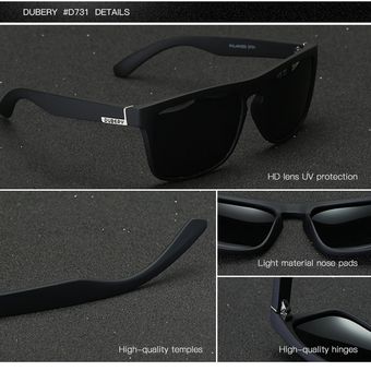 Dubery Vintage Sunglasses Polarized Men's Sun Glasses For 12 