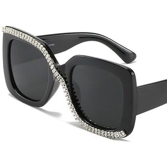 Gafas de sol cuadradas negras retro gafas gafas gafasmujer 