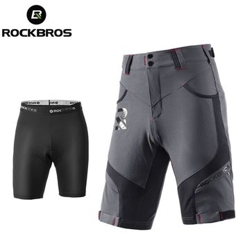 acolchados y hol ROCKBROS-pantalones cortos de ciclismo para hombre 