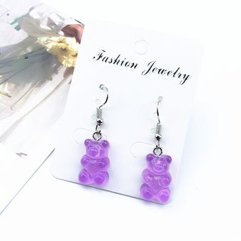 Lindos Aretes De Animales De Dibujos Animados De Color Hecha 