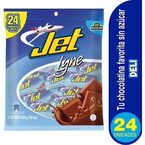 Chocolatina Jet Lyne Con Leche Sin Azucar X24und