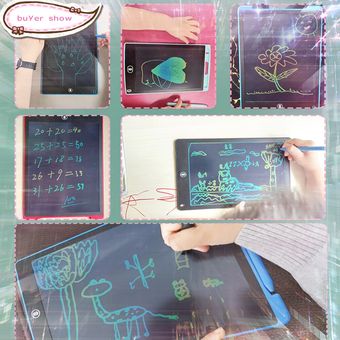 # colorido verde LCD 12 pulgadas escritura tableta electrónica Bloc de notas dibujo gráficos Dibujo Tablero de dibujo 8.5 pulgadas Color colorido Pad Regalo para niños 