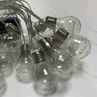 LED bombillas led cadenas de hadas de cadena decoración al aire libre bola impermeable cuerda 
