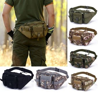 Paquete de cintura táctica de utilidad bolsa de exterior bolsa de Camping militar senderismo cintura botella de agua bolsas de cinturón de camuflaje cintura riñonera #Gris 