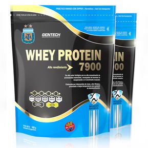 Suplemento Alimenticio Whey Protein 7900 de Vainilla 500gr de Gentech