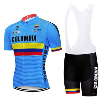 Ropa de Ciclismo de montaña #Cycling suit Jersey de Ciclismo Colombia conjunto de Culotte al aire libre conjunto de Ropa corta MTB Ropa de Ciclismo uniforme de bicicleta Maillot 