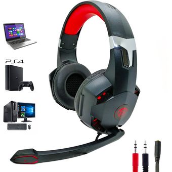 Auriculares Gaming con LED y control de volumen para consola PS4, XBOX y PC  Azul, Cascos