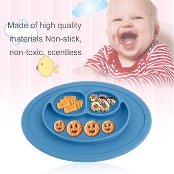 Niños One Piece Silicone Placemat Kids Feeding Food Let Suctions AntiSlip 