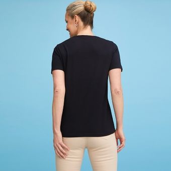 Polera Manga Corta Mujer-Negro 