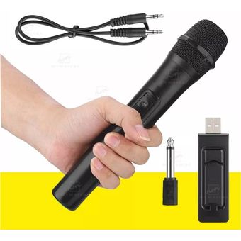 Microfono Inalambrico Receptor Usb + Plug Profesional Pc Cab