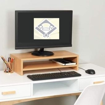 Soporte para Pantalla o monitor - Repisa para escritorio en madera