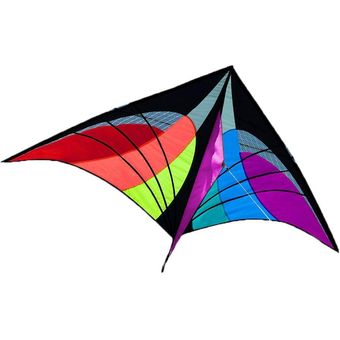 NUEVO 5.2ft Delta Triangle Kite Diversión al aire libre Juguetes deportivos de una sola línea multicolor 