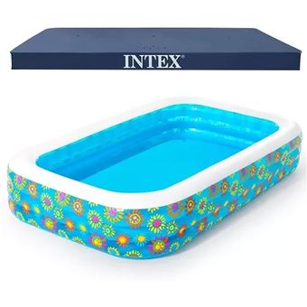 Alberca Piscina Inflable Rectangular 305cm + Cubierta | Linio México -  IN488TB0NMYEPLMX