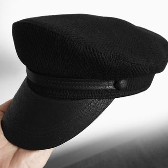 Sombrero militar con diseño de espiga para hombre,gorra plana,estilo británico,pintor,retro,marinero,JM015 #Gray 