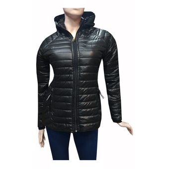 Chaqueta Negra Impermeable Mujer