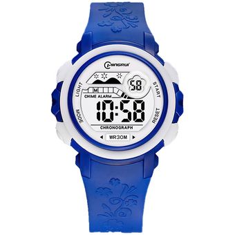 Reloj Digital Niña-Niño Impermeable Azul Oscuro Mas Estuche Pimushop