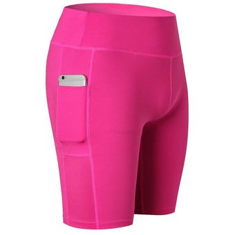 Sudadera elástica para mujer pantalones cortos de Bolsillo elástico 