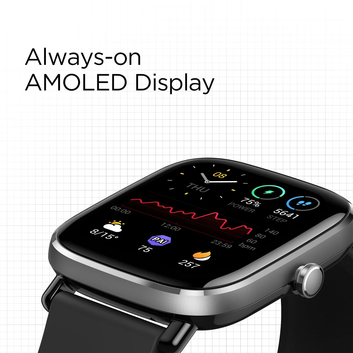 Smartwatch Reloj Xiaomi Amazfit GTS 2 Mini Negro1.55'' Fashion Aleación De Aluminio Bluetooth Alexa 