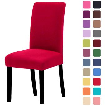 Fundas de licra elásticas para sillas de comedor,cubiertas de 24 colores sólidos para decoración de boda,salón y fiesta en casa #Blue 