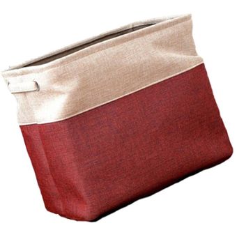 EVA plegable para la ropa sucia sucios grandes cestas misceláneas cosméticos bolsa de almacenamiento Vino rojo 
