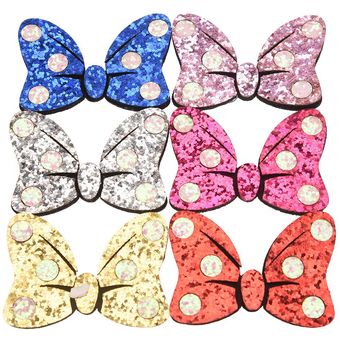 6 Mickey Enchufe Punto 2.5 Pulgadas Pelo Bowknot Flash Para 
