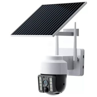 Cámara De Seguridad Ip Robótica Exterior Wifi Panel Solar