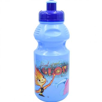 Botella de agua de plástico Stitch con tapa y base de acero inoxidable -   México