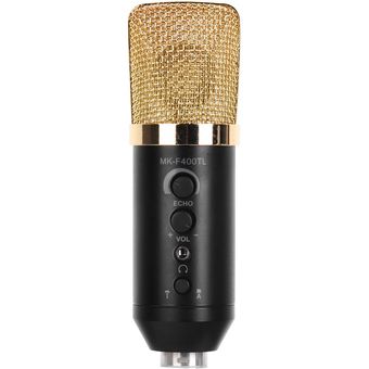 JEDX MK-F400TL Micrófono de sonido de condensador profesional con sopo 
