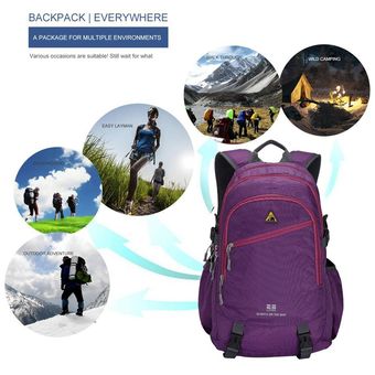 Mochila de montañismo impermeable al aire libre bolsa de viaje multifuncional 