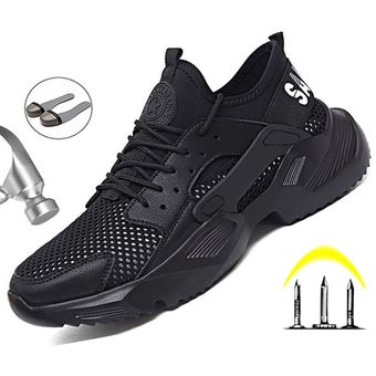 Axcer Hombre Industria Construcción Zapatillas de Seguridad con Puntera de Acero Antideslizante Transpirable S3 Zapatos de Trabajo Comodas Calzado de Trabajo Deportivos de Protección 