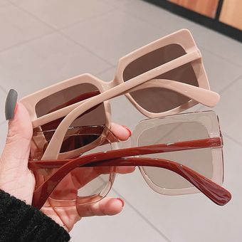 Vintado gran marco cuadrado grueso gafas de sol femeninasmujer 