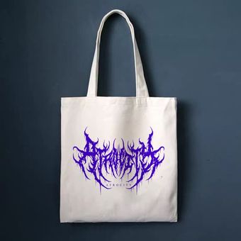 Bolso de lona con letras de rayo para mujer bolsa de mano de diseña 