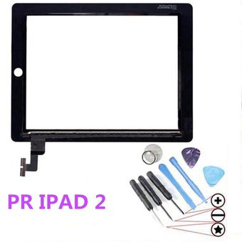 Negro Reemplazo del digitalizador de pantalla táctil frontal de pantalla de cristal para Apple iPad 3  Incluye Herramientas 