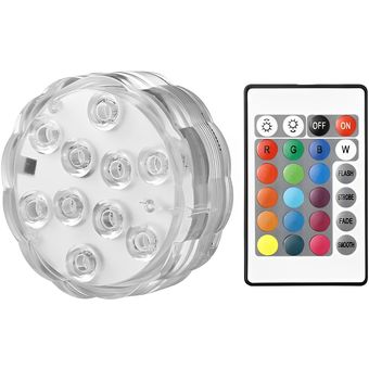 Luces LED sumergibles que funcionan con pilas con control remoto