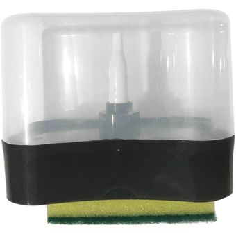 Bomba del dispensador de jabón con el sostenedor de la esponja de limpieza del dispensador líquido limpiador de contenedores Manual de Prensa jabón Organizador herramienta de la cocina negro 