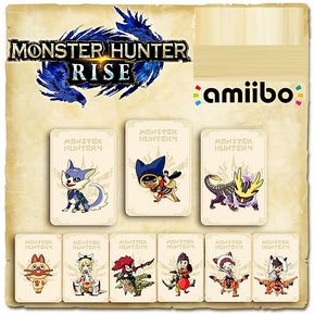 9 tarjetas NFC Monster Hunter Rise Amiibo para Nintendo