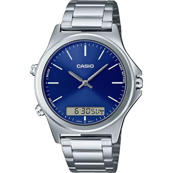 Casio Collection, Reloj De Pulsera Caballero, Negro/plata, One-Size :  : Moda