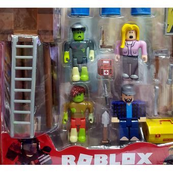 Roblox Set De 4 Figuras Con Torre Y Accesorios - roblox red lazer blue lazer action figures
