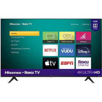 Pantalla Smart TV Hisense 43 Pulgadas Roku 4k Ultra HD HDR DTS