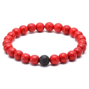 Pulsera De Pino De Piedra Volcánica De Lava Natural De 8 Mm Pulsera De Pino De Piedra Volcánica De Lava Natural De 8 Mm