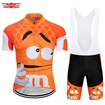 Crossrider divertida camiseta de Ciclismo Maillot Ropa para bicicleta de montaña Ropa de Ciclismo conjunto de pantalones cortos para hombre #Jersey and bib pant 