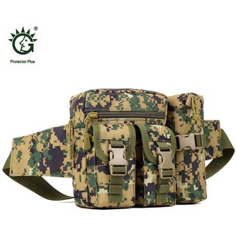 Botella Protector Plus cintura táctica bolsa con agua bolsa impermeable del bolso de la cintura camuflaje selva 
