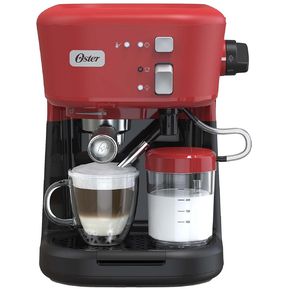 Cafetera Oster BVSTEM5501R Bomba 15 Bar Espresso y Cappuccino Rojo
