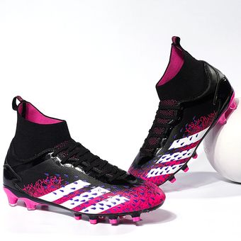 Zapatos de fútbol deportes entrenamiento de hombre respirable AG Rosa 
