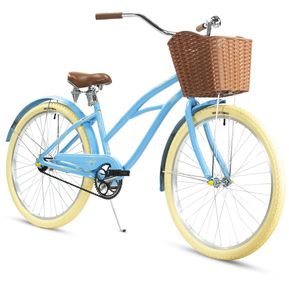 Bicicleta R 26 Urbana para Mujer Malibu Retro Vintage 1 Velocidad Aluminio Aqua Turbo