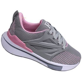 Tenis rosa outlet con gris